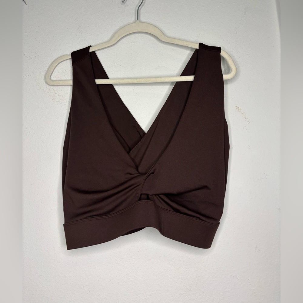 FABLETICS CROSSOVER DARK BROWN SPORTS BRA SZ 4X